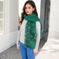 Elegant Floral Embroidered Sheer Scarf with Lightweight Textured Fabric Overlay for Sophisticated Style