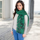Elegant Floral Embroidered Sheer Scarf with Lightweight Textured Fabric Overlay for Sophisticated Style