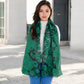 Elegant Floral Embroidered Sheer Scarf with Lightweight Textured Fabric Overlay for Sophisticated Style