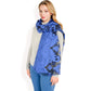 Elegant Floral Embroidered Sheer Scarf with Lightweight Textured Fabric Overlay for Sophisticated Style