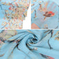 Lightweight Floral Birds Print Scarf Cotton Linen Shawls Wrap Scarves