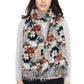 Winter Cashmere Feel Scarf Floral Printed Classic Fringe Shawls Wrap Scarves