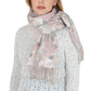 Winter Cashmere Feel Scarf Floral Printed Classic Fringe Shawls Wrap Scarves