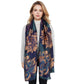 Luxury Floral Pattern Satin Scarf Lightweight Silky Wrap Shawl Scarves for Evening Dresses