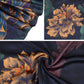 Luxury Floral Pattern Satin Scarf Lightweight Silky Wrap Shawl Scarves for Evening Dresses
