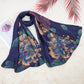 Luxury Floral Pattern Satin Scarf Lightweight Silky Wrap Shawl Scarves for Evening Dresses
