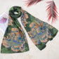 Luxury Floral Pattern Satin Scarf Lightweight Silky Wrap Shawl Scarves for Evening Dresses