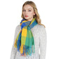Classic Plaid Fringe Scarf Soft Cashmere Feel Winter Checked Wrap Shawls