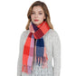 Classic Plaid Fringe Scarf Soft Cashmere Feel Winter Checked Wrap Shawls