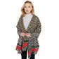 Classic Leopard Print Scarf Contrasting Stripes Lightweight Shawl Wrap Scarves