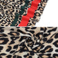 Classic Leopard Print Scarf Contrasting Stripes Lightweight Shawl Wrap Scarves