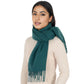 Winter Cashmere Feel Scarf Solid Color Classic Fringe Shawls Wrap Scarves for Evening Dresses