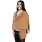 Winter Cashmere Feel Scarf Solid Color Classic Fringe Shawls Wrap Scarves for Evening Dresses
