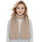 Solid Color Knitted Scarf Winter Neck Warm Wrap Stylish Cold Weather Accessory for Women