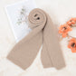 Solid Color Knitted Scarf Winter Neck Warm Wrap Stylish Cold Weather Accessory for Women