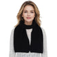 Solid Color Knitted Scarf Winter Neck Warm Wrap Stylish Cold Weather Accessory for Women