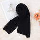 Solid Color Knitted Scarf Winter Neck Warm Wrap Stylish Cold Weather Accessory for Women