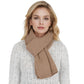 Solid Color Knitted Scarf Winter Neck Warm Wrap Stylish Cold Weather Accessory for Women