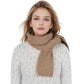 Solid Color Knitted Scarf Winter Neck Warm Wrap Stylish Cold Weather Accessory for Women