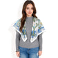Floral Paisley Satin Silk Scarf with Vibrant Prints and Elegant Square Design