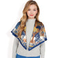 Floral Paisley Satin Silk Scarf with Vibrant Prints and Elegant Square Design
