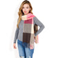 Oversized Plaid Blanket Scarf with Fringe Trim and Soft Textured Fabric
