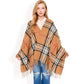 Plaid Pattern Scarf with Fringed Edges and Soft Lightweight Material for Year-Round Use