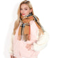 Plaid Pattern Scarf with Fringed Edges and Soft Lightweight Material for Year-Round Use