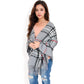 Plaid Pattern Scarf with Fringed Edges and Soft Lightweight Material for Year-Round Use