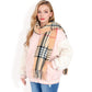 Plaid Pattern Scarf with Fringed Edges and Soft Lightweight Material for Year-Round Use
