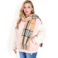 Plaid Pattern Scarf with Fringed Edges and Soft Lightweight Material for Year-Round Use