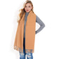 Cashmere-Like Polka Dot Fringe Scarf with Soft Fabric and Lightweight Warmth