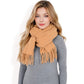 Cashmere-Like Polka Dot Fringe Scarf with Soft Fabric and Lightweight Warmth