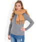 Cashmere-Like Polka Dot Fringe Scarf with Soft Fabric and Lightweight Warmth