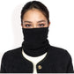 Ribbed Knit Neck Warmer with Fleece Lining for Winter Warmth and Comfort