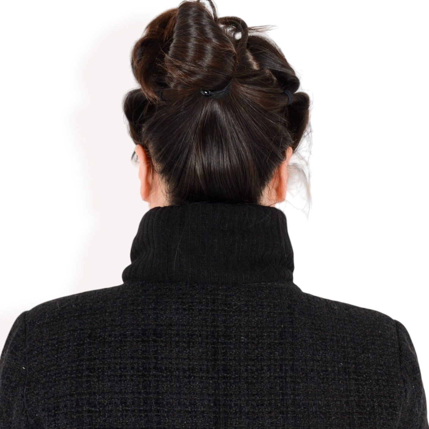 Ribbed Knit Neck Warmer with Fleece Lining for Winter Warmth and Comfort