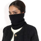Ribbed Knit Neck Warmer with Fleece Lining for Winter Warmth and Comfort