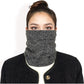 Ribbed Knit Neck Warmer with Fleece Lining for Winter Warmth and Comfort