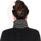 Ribbed Knit Neck Warmer with Fleece Lining for Winter Warmth and Comfort