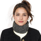 Ribbed Knit Neck Warmer with Fleece Lining for Winter Warmth and Comfort