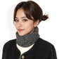 Ribbed Knit Neck Warmer with Fleece Lining for Winter Warmth and Comfort