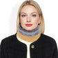 Ribbed Knit Neck Warmer with Fleece Lining for Winter Warmth and Comfort