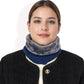 Ribbed Knit Neck Warmer with Fleece Lining for Winter Warmth and Comfort