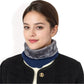 Ribbed Knit Neck Warmer with Fleece Lining for Winter Warmth and Comfort