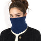 Ribbed Knit Neck Warmer with Fleece Lining for Winter Warmth and Comfort