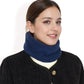 Ribbed Knit Neck Warmer with Fleece Lining for Winter Warmth and Comfort