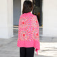 Floral Mandala Embroidered Scarf with Fringed Edges and Lightweight Fabric