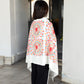 Floral Mandala Embroidered Scarf with Fringed Edges and Lightweight Fabric