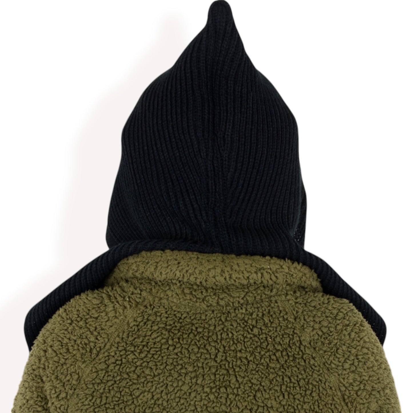 Knitted Hooded Scarf with Versatile Design and Warm Ribbed Texture for Stylish Comfort and Winter Protection