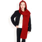 Knitted Hooded Scarf with Versatile Design and Warm Ribbed Texture for Stylish Comfort and Winter Protection